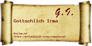 Gottschlich Irma névjegykártya
