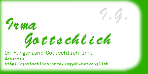 irma gottschlich business card